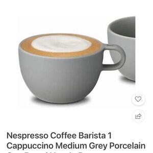 Nespresso Porcelain Cappuccino Cup in Gray, 9.1 oz, NWT